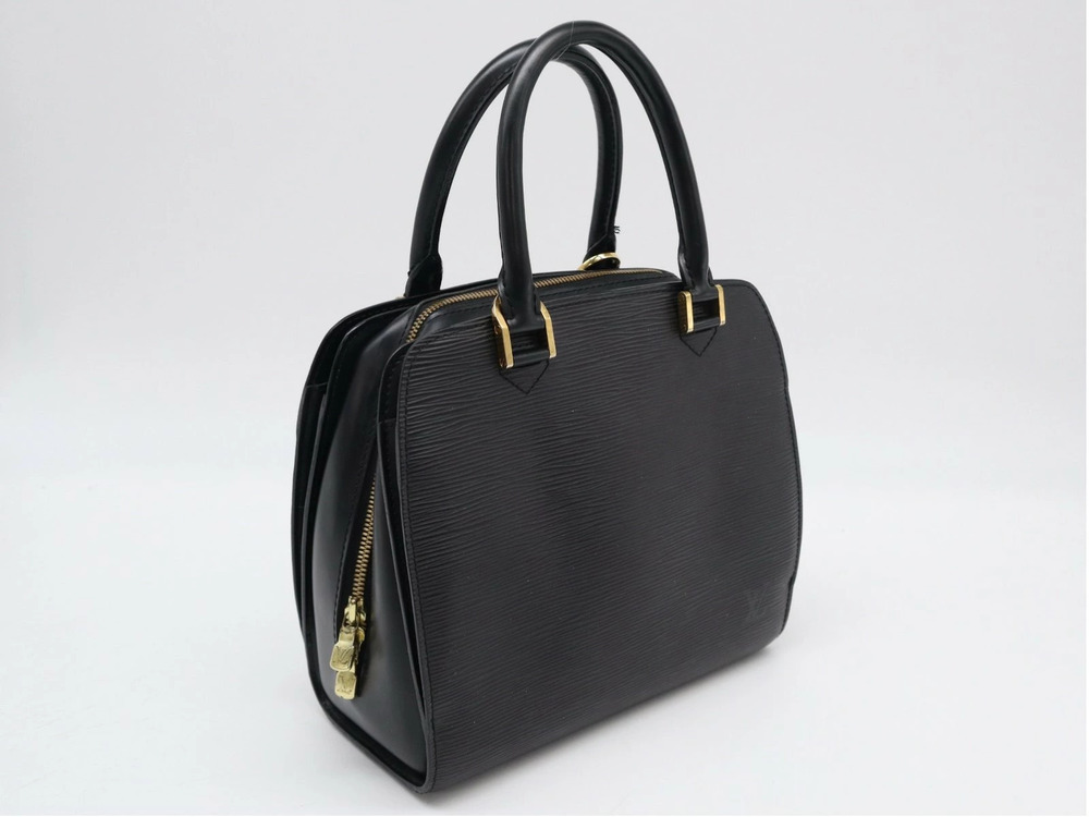 Louis Vuitton Damier Pont Neuf Handbag Black Leather